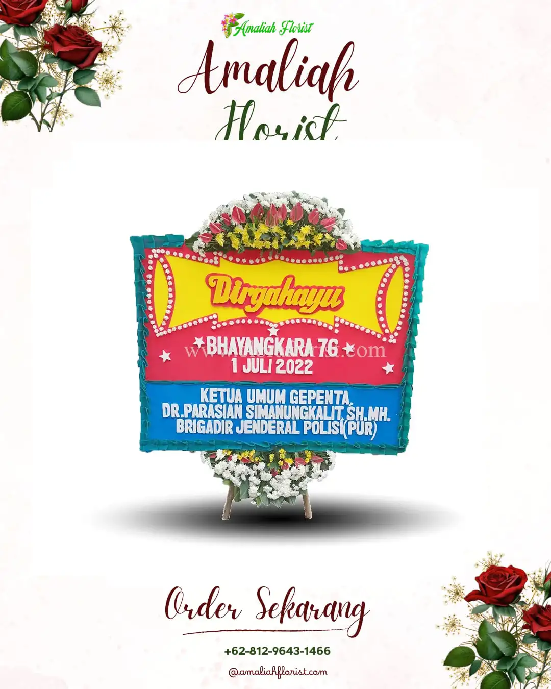 Papan Bunga HUT Ulang Tahun Padang Panjang Timur